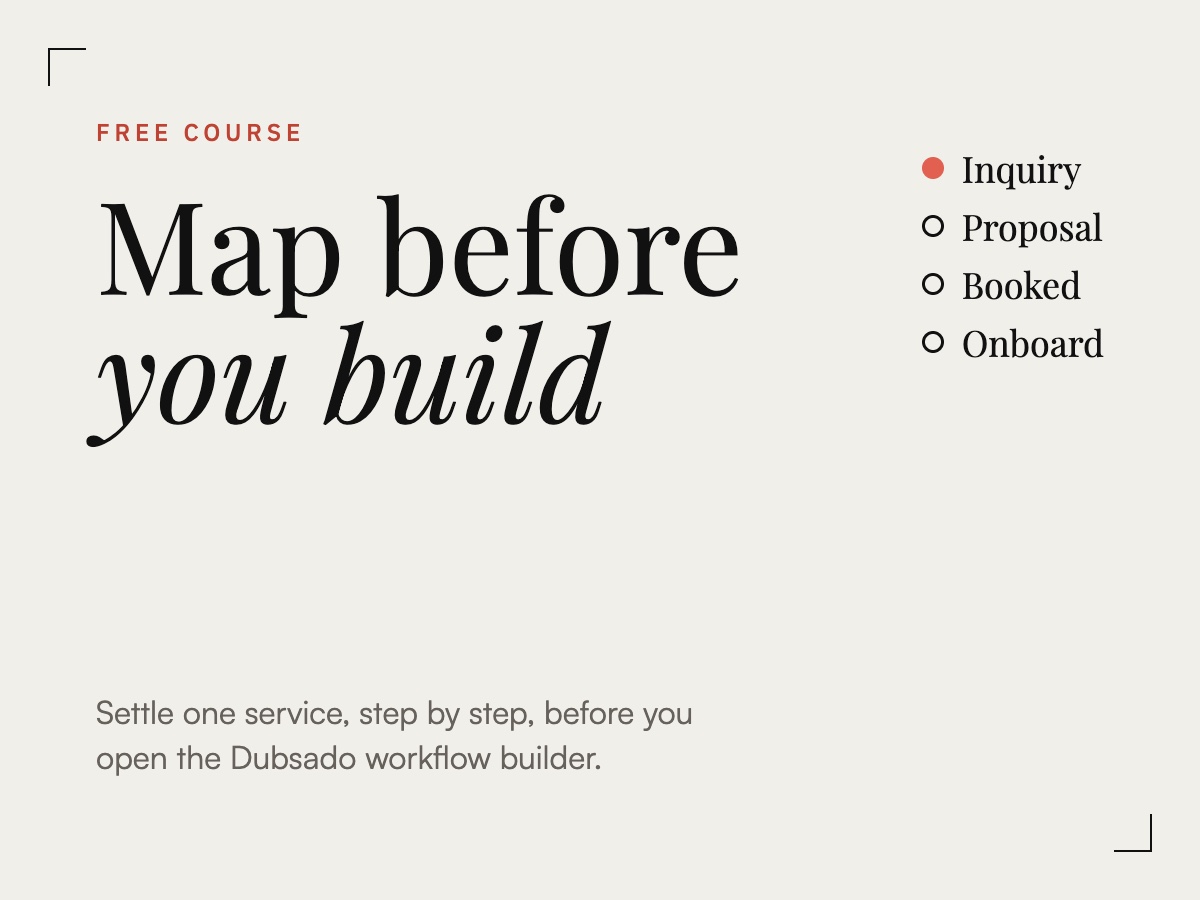 Map Before You Build
