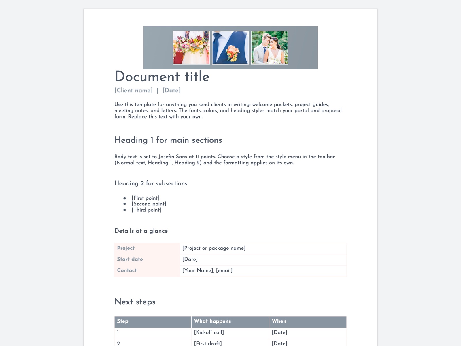 Hibiscus document template in Google Docs