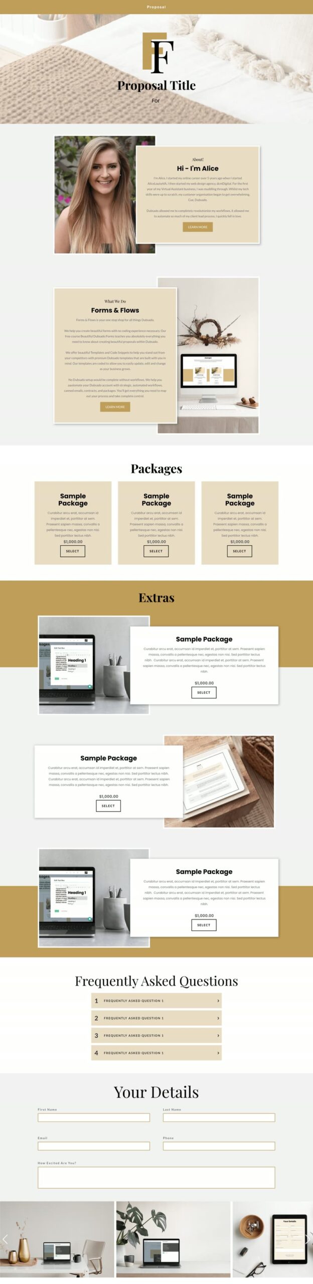 The full Juniper proposal form
