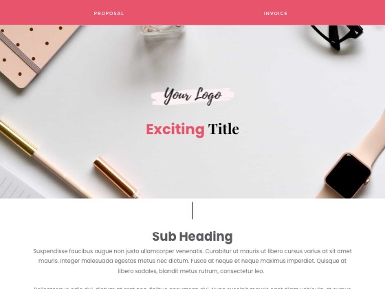 Peony: Dubsado Proposal Template