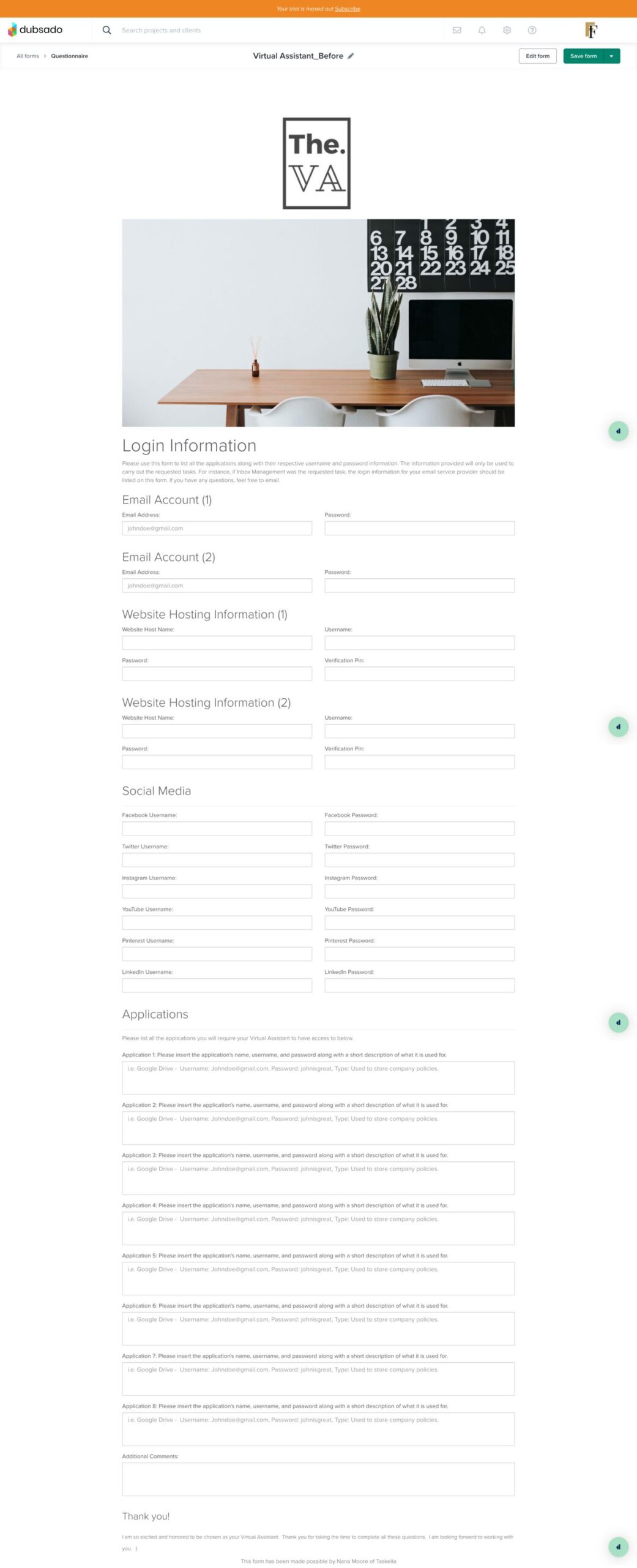 SBJ Virtual Solutions proposal before