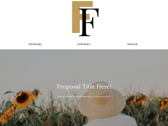 Sunflower: Dubsado Proposal Template